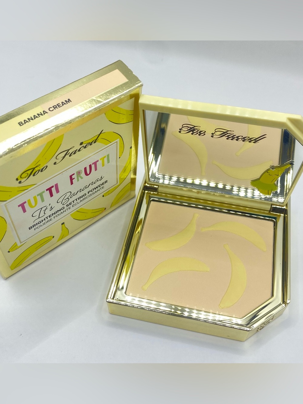 Too Faced Tutti‎ Frutti It's Bananas BANANA CREAM Brightening Setting Powder NIB